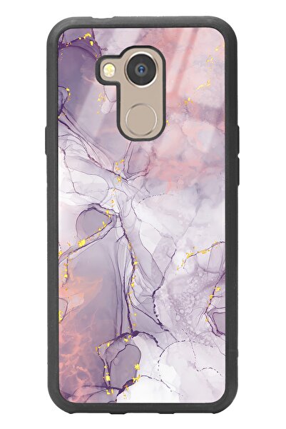 Spoyi General Mobile Gm 8 Fuşya Mermer Tasarımlı Glossy Telefon Kılıfı