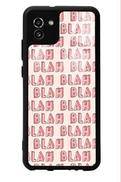 Spoyi Samsung A-03 Blah Blah Design Glossy Phone Case