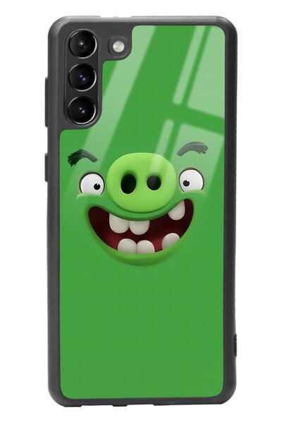 Spoyi Samsung S-21 Plus Glossy Phone Case with Green Design