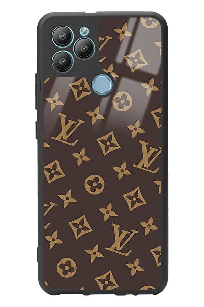 Spoyi General Mobile Gm 22 Plus Kahverengi Lv Tasarımlı Glossy Telefon Kılıfı