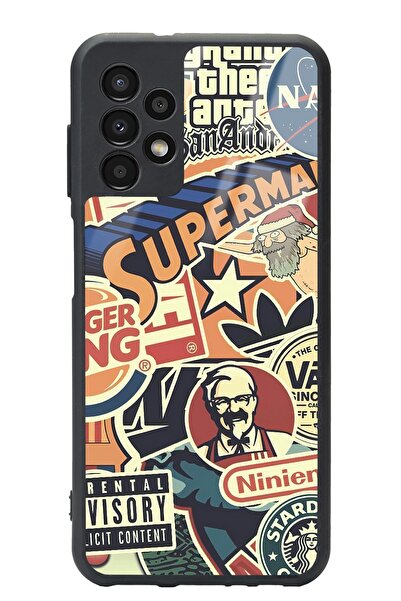 Spoyi Samsung A-13 Retro Marka Tasarımlı Glossy Telefon Kılıfı