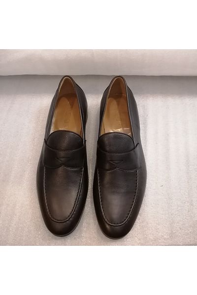 Mirage Men's Genuine Leather Brown Banded Injection Genuine Leather Sole Soft Loafer Shoes