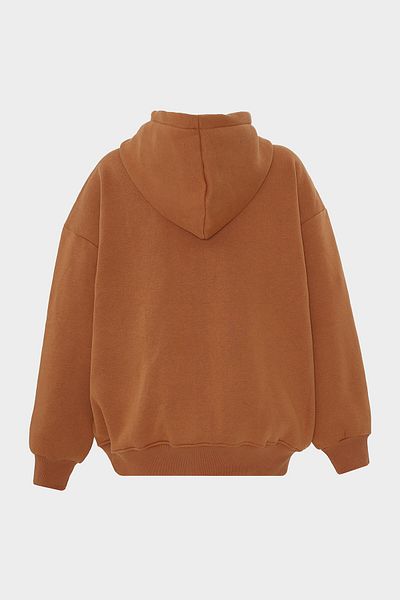 Açelya Okcu Φούτερ με φερμουάρ Oversize Hooded Free Slogan