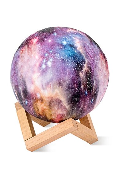 DEMPOWER Dekoratif 3d Standlı Galaksi Gezegen Gece Lambası - Büyük Boy
