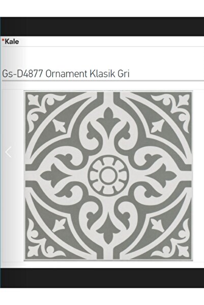 KALE Ornoment Classic Gri 33x33 Gs-d4877