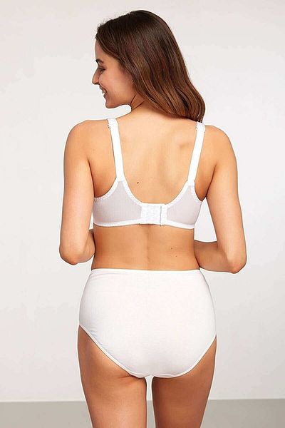 Kom Γυναικεία, Λευκή, Βαμβακερή Basic 2 τεμαχίων Maxi κιλότα