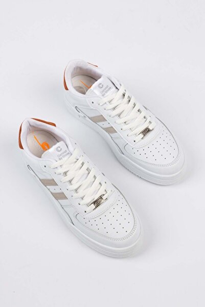 Freemax Unisex zaručeně ortopedické lehké flexibilní pevné tenisky sportovní boty bílá oranžová