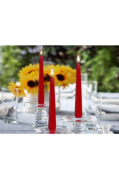 My Easy Shop Candlestick Candle 3-Piece Christmas Ornament Red Candle Christmas Candle Anniversary Special Day