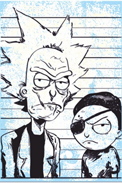 Hayat Poster Besplatan retro drveni poster Rick and Morty