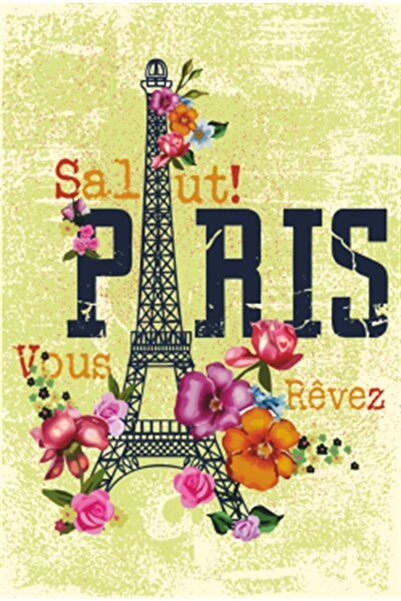 Hayat Poster Poster retro din lemn Turnul Eiffel din Paris