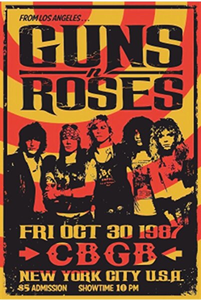 Hayat Poster Poster retro din lemn Guns N Roses -5 trupa de muzică