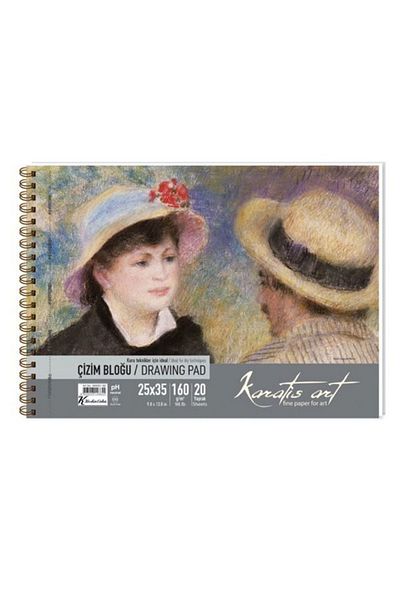 karatis art 160gr 25*35 20 YpSpiral Drawing Block