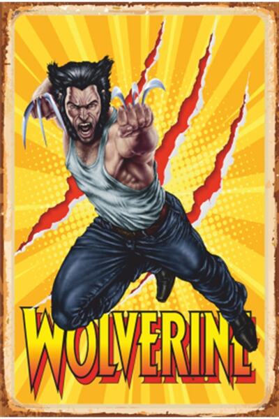 Hayat Poster Poster retro din lemn Wolverine Supereroi