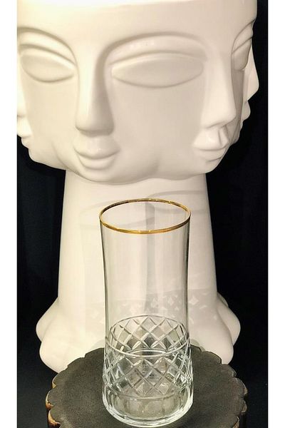 Koleksiyon 6-Piece Aheste Classic Gold Rack and Lemonade Glass Set
