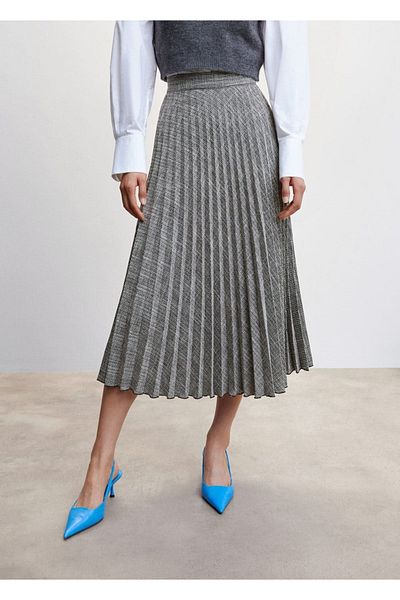 MANGO Woman Plisowana spódnica midi