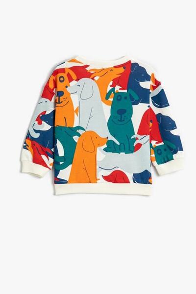 Koton Erkek Bebek Grafik Köpek Baskılı Sweatshirt 3wmb10077tk