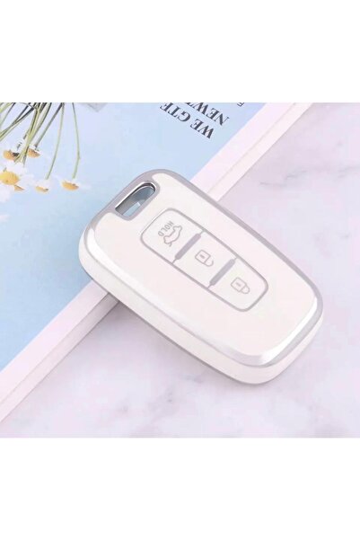 AYZ GARAGE Husă pentru chei din material Tpu Hyundai-kia alb
