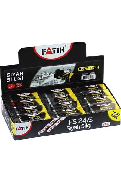 Fatih Μαύρη γόμα εξετάσεων (24 τεμάχια)