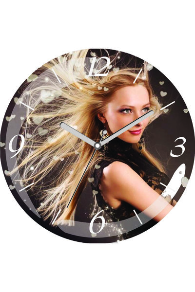 ART HEDİYE Κομψό ρολόι τοίχου από γυαλί με αθόρυβη μπόμπα ακάρεων για κομμωτή...