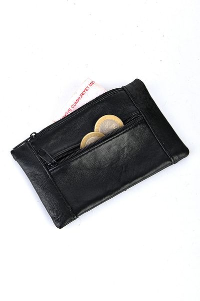 fubileather Genuine Leather Coin Mini Wallet