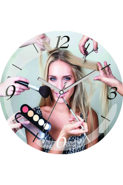 ART HEDİYE Ρολόι τοίχου από γυαλί με αθόρυβη μπόμπα ακάρεων για σαλόνι ομορφι...