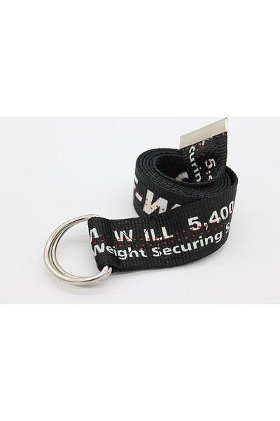 Anatolia Black Off-white Woven Belt with White Writing