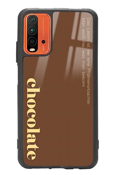 Spoyi Xiaomi Redmi 9t Choclate Tasarımlı Glossy Telefon Kılıfı