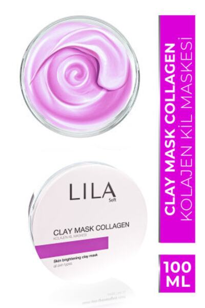 Lila Soft Kolajenli Mor Renkli Kil Maskesi - Gözenek Arındırıcı ve Esneklik Kazandırıcı 100 ml