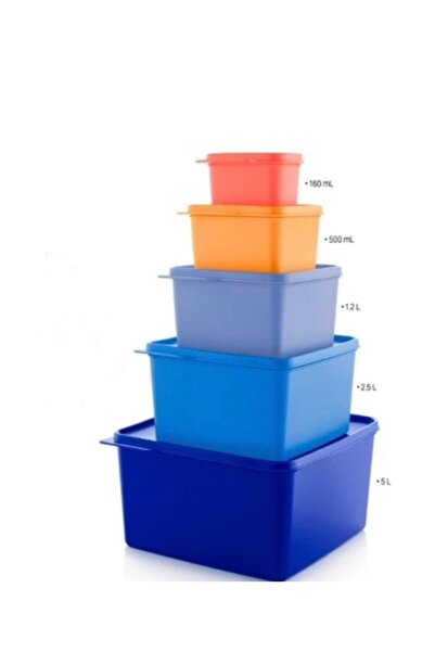 Tupper مجموعة مربعة مكونة من 5