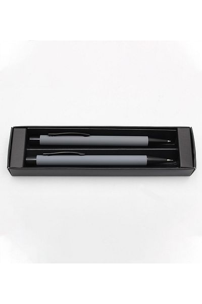 vegahediye v vega Boxed 2-Piece Gray Pen Set (0.7 Versatil Point Pen & Ballpoint Pen)