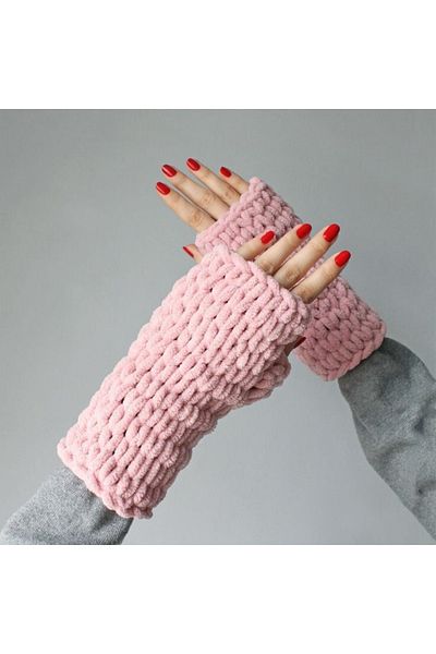 BurDen Dekoratif Ürünler & Tasarım Pink Puffy Gloves, Trend, Design, Hand Knitted, Winter Fashion, Scandinavian Style, Accessory, Fingerless