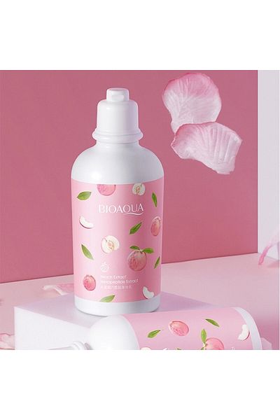 Bioaqua 250 جرام لوشن للجسم بالخوخ السداسي (أرجيرلاين) والخميرة لاكتوكوس