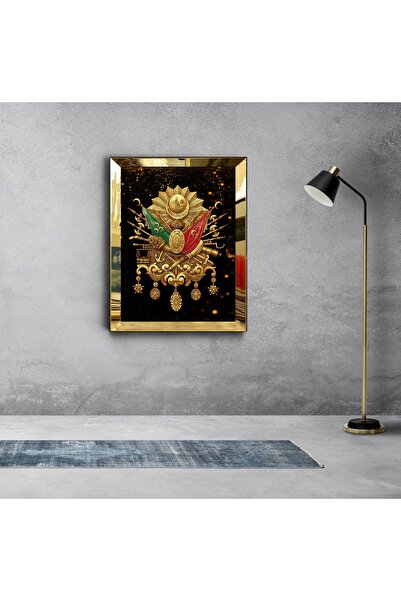 tablom burada Gold Ayna Çerçeveli Osmanlı Arması Tablosu