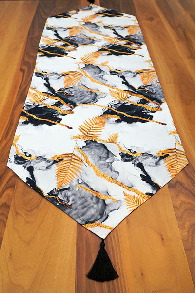 Viemso Marble Floor Gold Leaf Special Design Runner