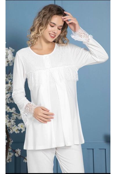 LİMİSSİ Hamile Lohusa Pijama Takımı %100 Pamuk