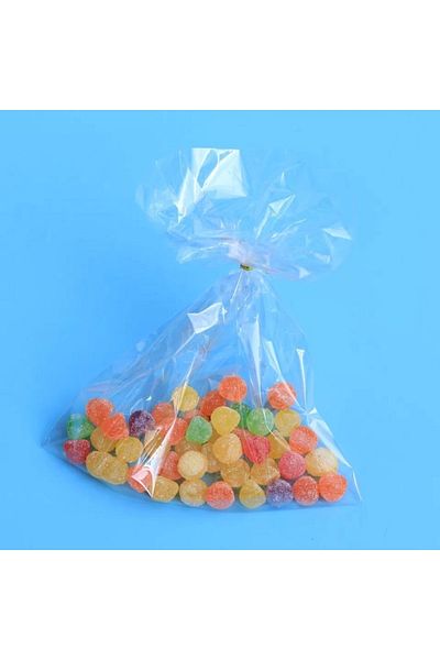LilaHediyelikEşya 50 Pieces 10x20 Cm Candy Cookie Accessory Bag Transparent Gelatin Bag No Tape Bag 10*20