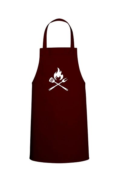 Tasarım Trend Heart Coffee Design Custom Printed Chef Kitchen Apron Claret Red