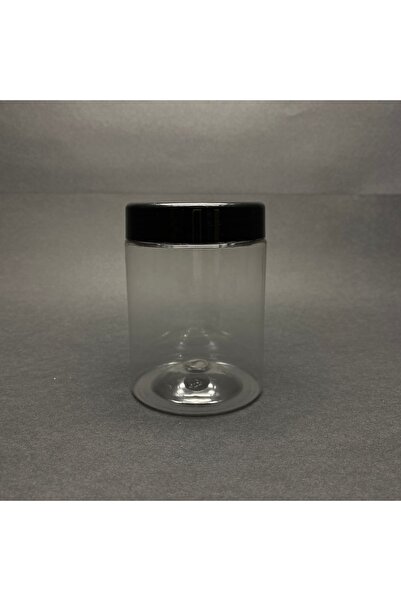 Pause Art Home 250 Cc Silindir Pet Kavanoz - Siyah Plastik Kapaklı - 250 Ml P...