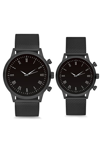 Kubbehan Sevgili Saati Sade Romen Rakam Çift Kol Saati