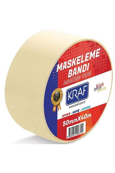 KRAF 12 Τεμάχια Ταινία Μασκαρίσματος 50 Mmx40 μέτρα Χαρτοταινία