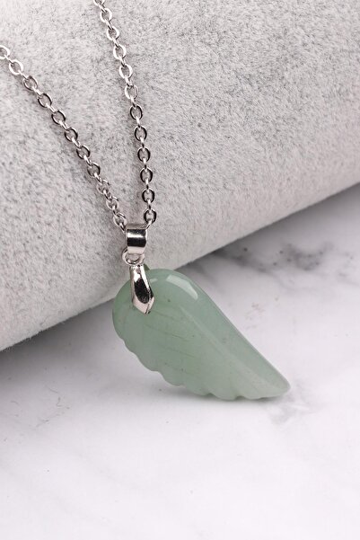 Alibaba Doğaltaş قلادة جناح حجر افينتورين الطبيعي