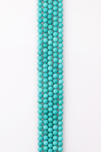 Alibaba Doğaltaş سلسلة من الحجر الطبيعي باللون الفيروزي مقاس 6 مم