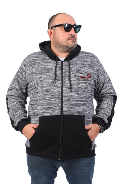 Starbattal Ανδρικός ιδρώτας μεγάλου μεγέθους The Frontier 22726-μαύρο