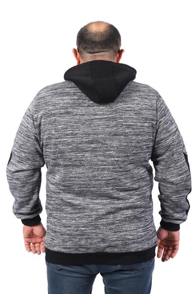 Starbattal Ανδρικός ιδρώτας μεγάλου μεγέθους The Frontier 22726-μαύρο