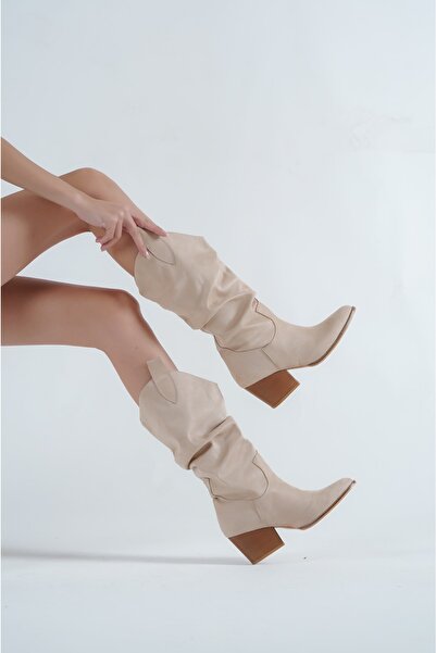 sedose shoes accessories Kadın Western Bot Bej