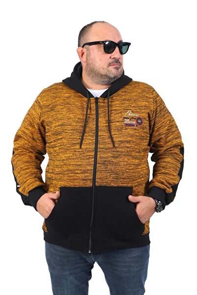 Starbattal Men's Sweat Frontier 22726 - Plus Size Mustard