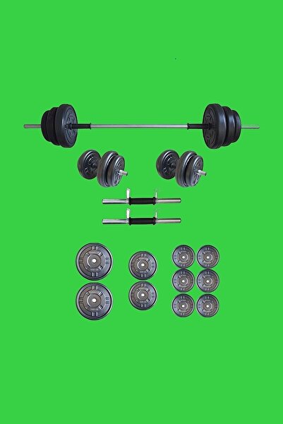 Mocca Style 45 Kg Ağırlık Seti 45 Kg Vücut Geliştirme Aleti Halter Seti (40 Kg Plaka Ağırlığı)