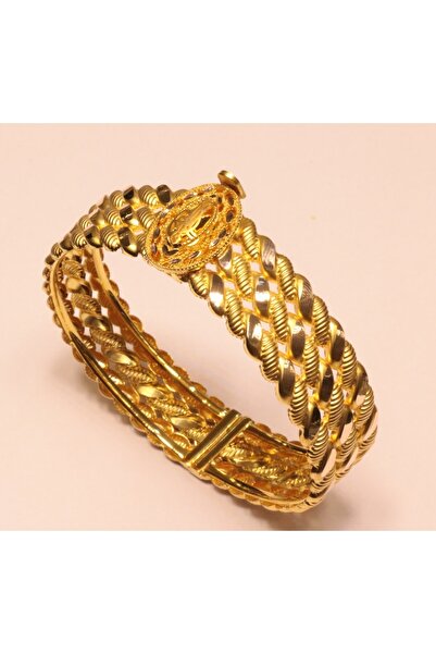 Hakan Güler Kuyumculuk Altın Ikili Burma Tuğralı Kelepçe Bilezik