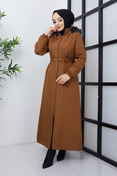 KMKkombin Women's Lining Bottom Fiber Waist Belted Waist Furry Windproof Long...