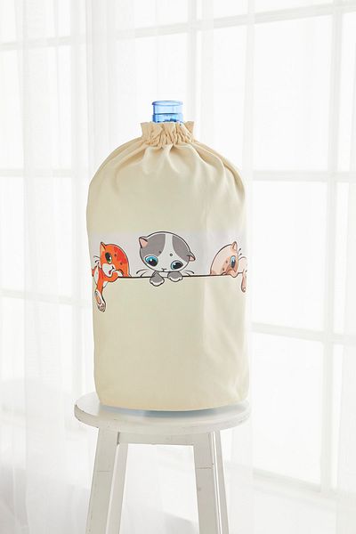 AYSHOME Калъф за шише с връзки Ays Home Naughty Cats жълт